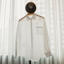 Load image into Gallery viewer, 【Limited Time Special】Ice silk shirt men&#39;s Korean style trend loose embroidered shirt men&#39;s summer ultra-thin sun protection shirt
