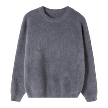 Load image into Gallery viewer, Sicilian men&#39;s winter new mohair round neck sweater men&#39;s Korean version of the trend of casual all-match pullover sweater
