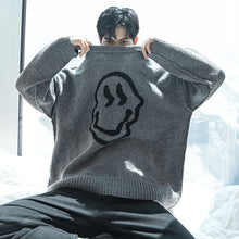 Load image into Gallery viewer, Sicilian men&#39;s youth autumn and winter new pullover round neck smiley face sweater loose trend lazy style sweater
