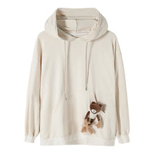 Load image into Gallery viewer, Sicilian men&#39;s Korean style design cute blouse men&#39;s loose bear hooded sweater men&#39;s trend
