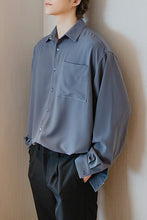 Load image into Gallery viewer, Sicilian men&#39;s high-end shirt men&#39;s Korean version of the trend of handsome and loose men&#39;s fall feeling drape shirt jacket
