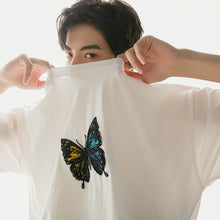 Load image into Gallery viewer, 【Limited Time Special】Summer white short-sleeved men&#39;s tide brand trend men&#39;s half-sleeved loose five-point sleeve embroidered t-shirt
