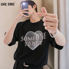 Load image into Gallery viewer, Sicilian men&#39;s short-sleeved t-shirt men&#39;s 2021 new summer loose men&#39;s creative love printed t-shirt
