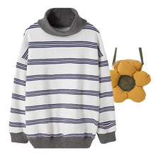 Load image into Gallery viewer, Sicilian men&#39;s winter new high-neck sweater stitching loose embroidery stitching casual men&#39;s pullover sweater
