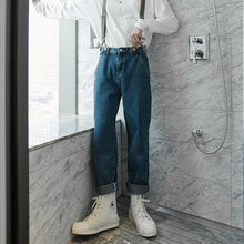 Load image into Gallery viewer, Sicilian Men&#39;s Spring Dark Blue Straight Overalls Men&#39;s Trendy Korean Fashion Casual Jeans Men&#39;s Loose
