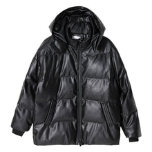 Load image into Gallery viewer, Sicilian men&#39;s loose youth hooded leather jacket Korean version of the trend of men&#39;s pu leather jacket men&#39;s winter
