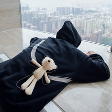 Load image into Gallery viewer, Sicilian men&#39;s winter new men&#39;s long-sleeved design accessories cute bear loose casual hooded sweater
