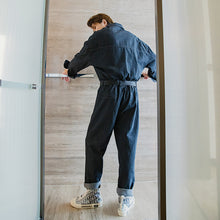 Load image into Gallery viewer, Sicilian men&#39;s casual pants men&#39;s Korean version of the trend of men&#39;s trousers handsome straight denim jumpsuit
