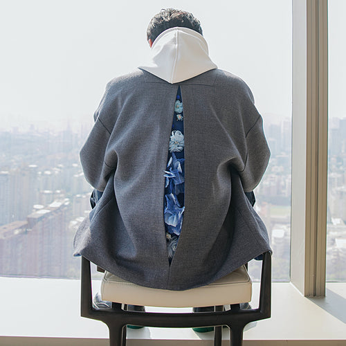 CHIC ERROxCHENGGUANG WANG joint design cracked top Korean style trendy suit jacket