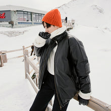 Load image into Gallery viewer, Sicilian men&#39;s clothing fast delivery ~ lamb wool loose thick leather jacket male Korean version
