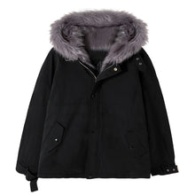Load image into Gallery viewer, Sicilian Men&#39;s Fur Collar Hooded Cotton Jacket Thicken Warm Loose Casual Teenage Men&#39;s Jacket
