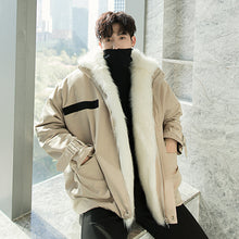 Load image into Gallery viewer, 【Spot quick delivery】Casual mink-like stand-up collar cotton winter men&#39;s loose thick coat men&#39;s Korean version

