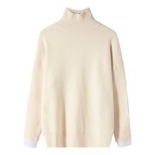 Load image into Gallery viewer, Sicilian men&#39;s winter new fake two-piece turtleneck sweater design sense of hole loose and handsome men&#39;s sweater
