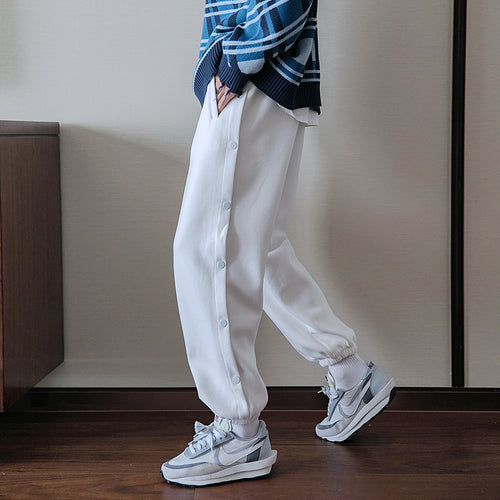 Sicilian Men's White Breasted Pants Men's Pants Casual Pants Loose Spring Guardian Pants All-match Workwear Pants