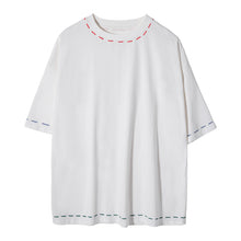 Load image into Gallery viewer, Sicilian men&#39;s spring Harajuku style short-sleeved men&#39;s trendy brand trend men&#39;s five-point sleeves with white short-sleeved t-shirts
