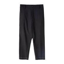 Load image into Gallery viewer, Sicilian men&#39;s casual suit pants male Korean version of the trend of nine-point suit pants loose straight drape trousers
