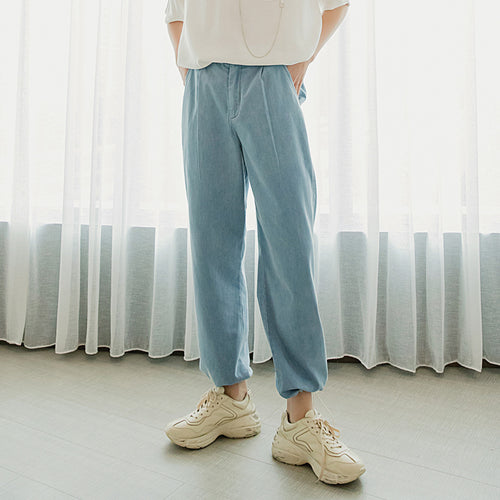 Sicilian men's summer thin casual pants men's Korean version of the trend loose nine-point beam pants men's jeans