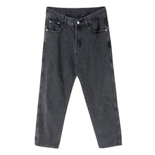 Load image into Gallery viewer, Sicilian men&#39;s trendy loose straight-leg jeans men&#39;s autumn black new men&#39;s small feet nine-point casual pants
