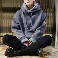 Load image into Gallery viewer, Sicilian men&#39;s thick lamb wool hooded sweater men&#39;s Korean version of the trend of men&#39;s spring and autumn tops
