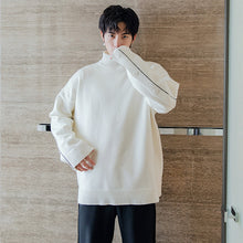 Load image into Gallery viewer, Sicilian Men&#39;s Half Turtleneck Sweater Topstitch Decorative Button Long Sleeve Casual Handsome Men&#39;s Sweater Winter Trend
