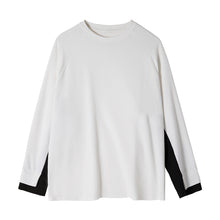 Load image into Gallery viewer, Sicilian men&#39;s autumn men&#39;s tops Korean version of the trend of loose inner base shirt stitching white long-sleeved T-shirt
