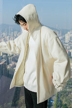 Load image into Gallery viewer, Sicilian men&#39;s winter new thick short woolen coat men&#39;s trend loose handsome all-match hooded jacket
