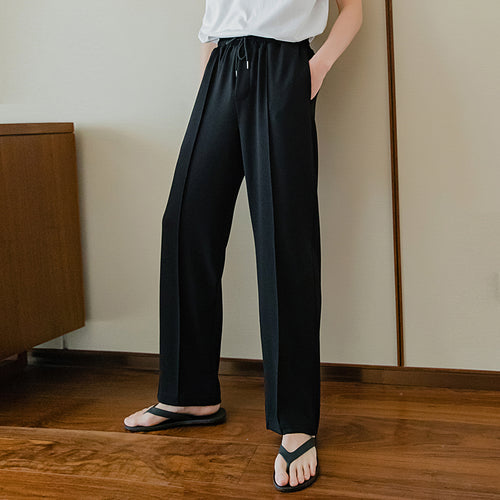 Sicilian men's thin casual pants men's Korean style trendy drape wide-leg pants men's loose straight-leg pants