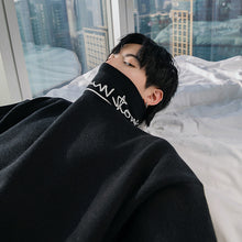 Load image into Gallery viewer, Sicilian men&#39;s winter new men&#39;s printed letter sweater Korean version of loose casual all-match turtleneck sweater
