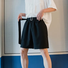Load image into Gallery viewer, Sicilian men&#39;s fashion brand thin five-point pants casual pants male Korean version of the trend loose men&#39;s black shorts
