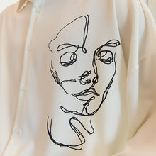 Load image into Gallery viewer, [西西里男装春季黑色长袖衬衫男韩版潮流男士休闲宽松印花衬衣外套]
