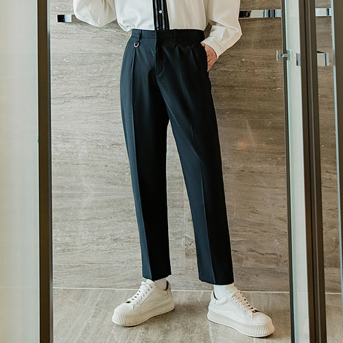 Sicilian Men's Suit Pants Men's Casual Pants Autumn Men's Straight Loose Pants All-match Cropped Pants