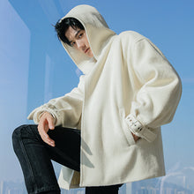 Load image into Gallery viewer, Sicilian men&#39;s winter new thick short woolen coat men&#39;s trend loose handsome all-match hooded jacket
