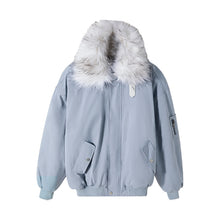 Load image into Gallery viewer, Sicilian men&#39;s and men&#39;s winter new coats are warm and loose Korean style trendy youth fur collar handsome cotton coat
