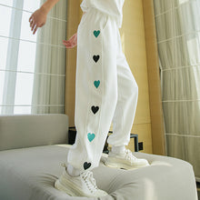 Load image into Gallery viewer, Sicilian Men&#39;s Spring and Autumn Loose Casual Pants Men&#39;s Trend Stitching Creative Love Embroidered Youth Pants
