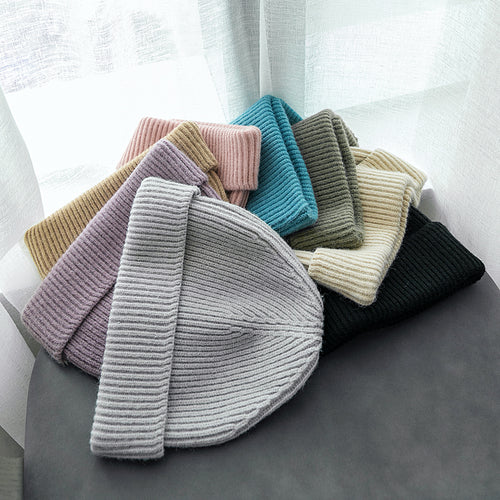 Sicilian men's autumn and winter men's and women's ins warm knit hat casual trend fashion wild pure color hip-hop hat