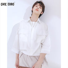 Load image into Gallery viewer, Sicilian Men&#39;s Workwear Short Sleeve Shirt Men&#39;s Summer Loose Trend All-match Hong Kong Style Boys Half Sleeve Casual Shirt 4795983854757 4795983854759
