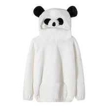 Load image into Gallery viewer, Sicilian men&#39;s winter new thick rabbit velvet hooded sweater fun panda hat cute casual loose top

