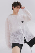 Load image into Gallery viewer, Sicilian men&#39;s jacquard shirt men&#39;s summer long-sleeved thin section very fairy top men&#39;s handsome stand-up collar sun protection shirt
