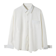 Load image into Gallery viewer, Sicilian men&#39;s autumn clothing embroidery white shirt men&#39;s Korean version of the trend handsome loose men&#39;s white shirt jacket
