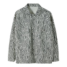 Load image into Gallery viewer, Sicilian men&#39;s lapel jacket male autumn and winter handsome casual long-sleeved zebra pattern jacket male Korean trend top

