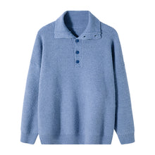 Load image into Gallery viewer, Sicilian men&#39;s winter new high-neck pullover sweater men&#39;s decorative buckle loose handsome solid color casual sweater
