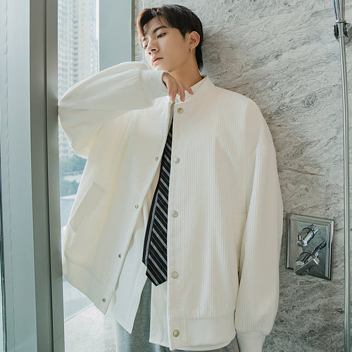 Sicilian Men's Embroidered Corduroy Jacket Male Korean Long Sleeve Loose Tide Brand Baseball Uniform Jacket