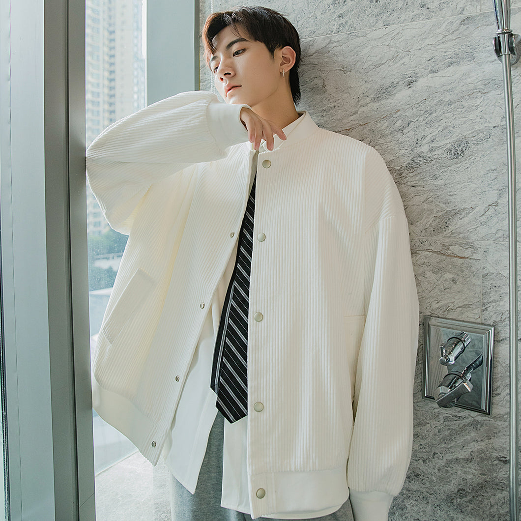 Sicilian Men's Embroidered Corduroy Jacket Male Korean Long Sleeve Loose Tide Brand Baseball Uniform Jacket
