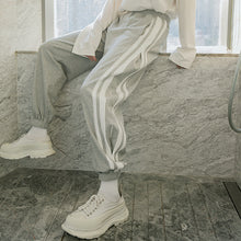 Load image into Gallery viewer, Sicilian men&#39;s spring new youth beam pants striped stitching casual pants trend loose wild trousers
