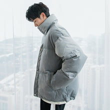 Load image into Gallery viewer, Sicilian men&#39;s winter new velvet short coat loose-fitting trendy bread coat men&#39;s warm stand-up collar jacket
