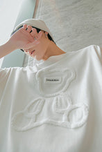 Load image into Gallery viewer, Sicilian men&#39;s bear short-sleeved t-shirt men&#39;s 2021 new flocking printed white t-shirt loose top
