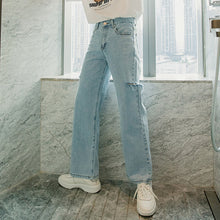 Load image into Gallery viewer, Sicilian men&#39;s summer thin casual pants men&#39;s Korean loose straight wide-leg pants men&#39;s ripped jeans
