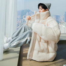 Load image into Gallery viewer, Sicilian men&#39;s lamb velvet jacket Korean version of the trend of loose young people warm thick padded coat men 4498798765118 4498798765116 4498798765117
