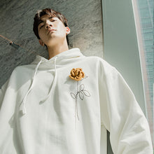 Load image into Gallery viewer, Sicilian men&#39;s autumn casual design sense men&#39;s shirt loose white embroidery hooded sweater men&#39;s trend
