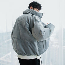 Load image into Gallery viewer, Sicilian men&#39;s winter new velvet short coat loose-fitting trendy bread coat men&#39;s warm stand-up collar jacket
